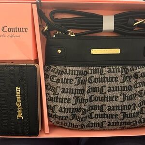 New Juicy Couture Black and Cream Women's Bag Set